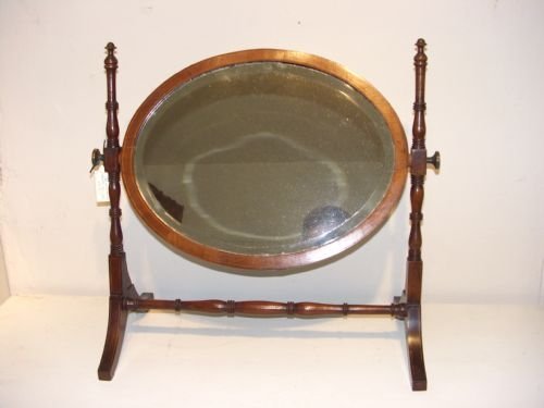 Mahogany and Inlay Swing Mirror